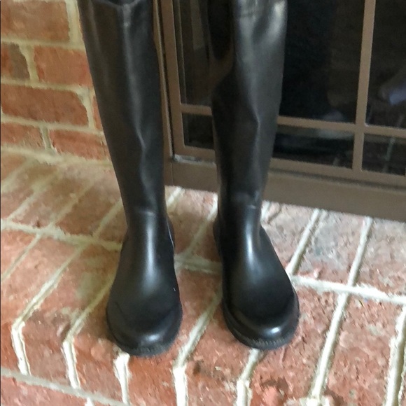 Dknyc Shoes | Dkny Black Rubber Boots Excellent used Condition | Color: Black | Size: 8 | Tessierl's Closet